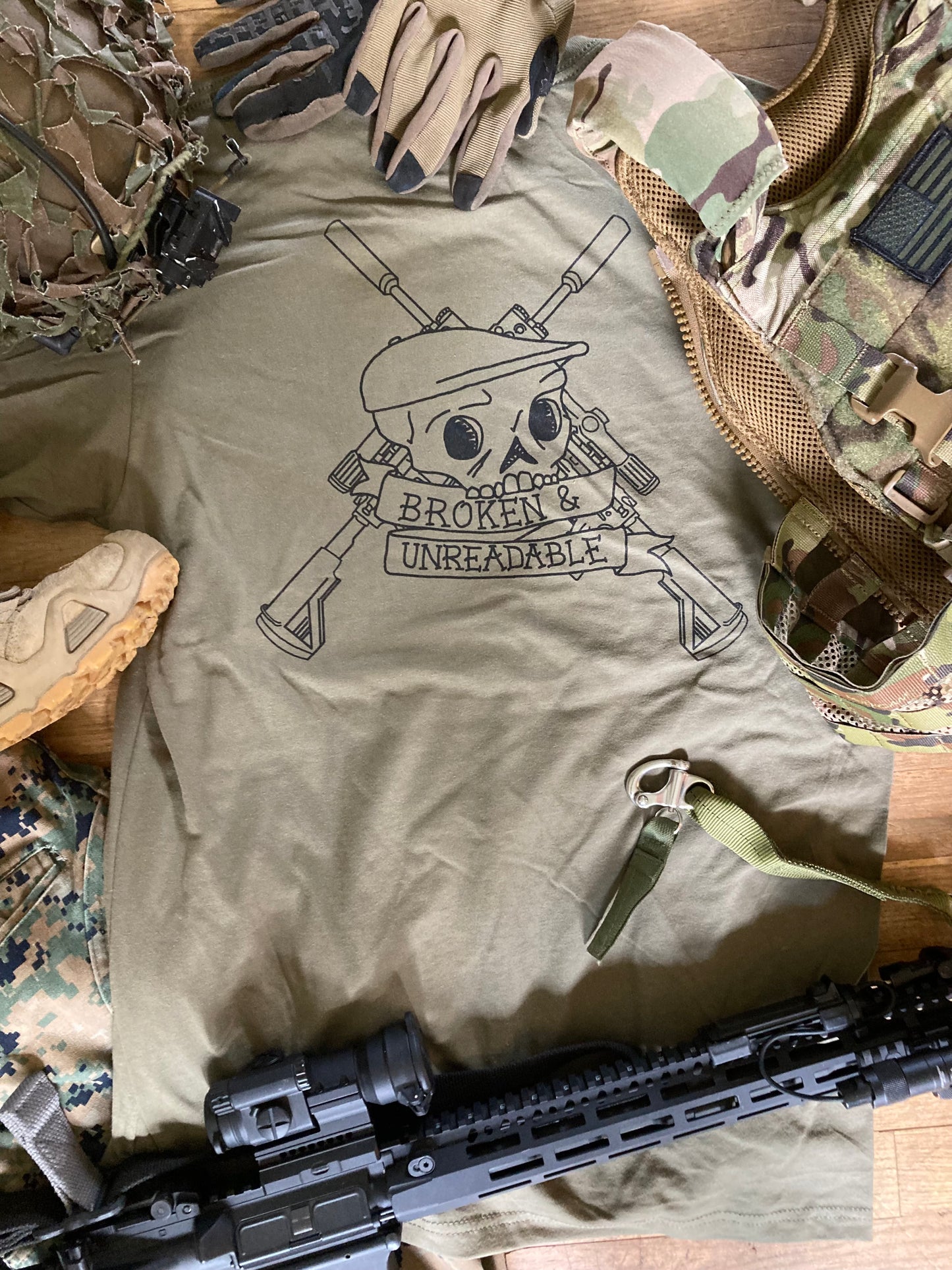 Broken & Unreadable Logo T-Shirt