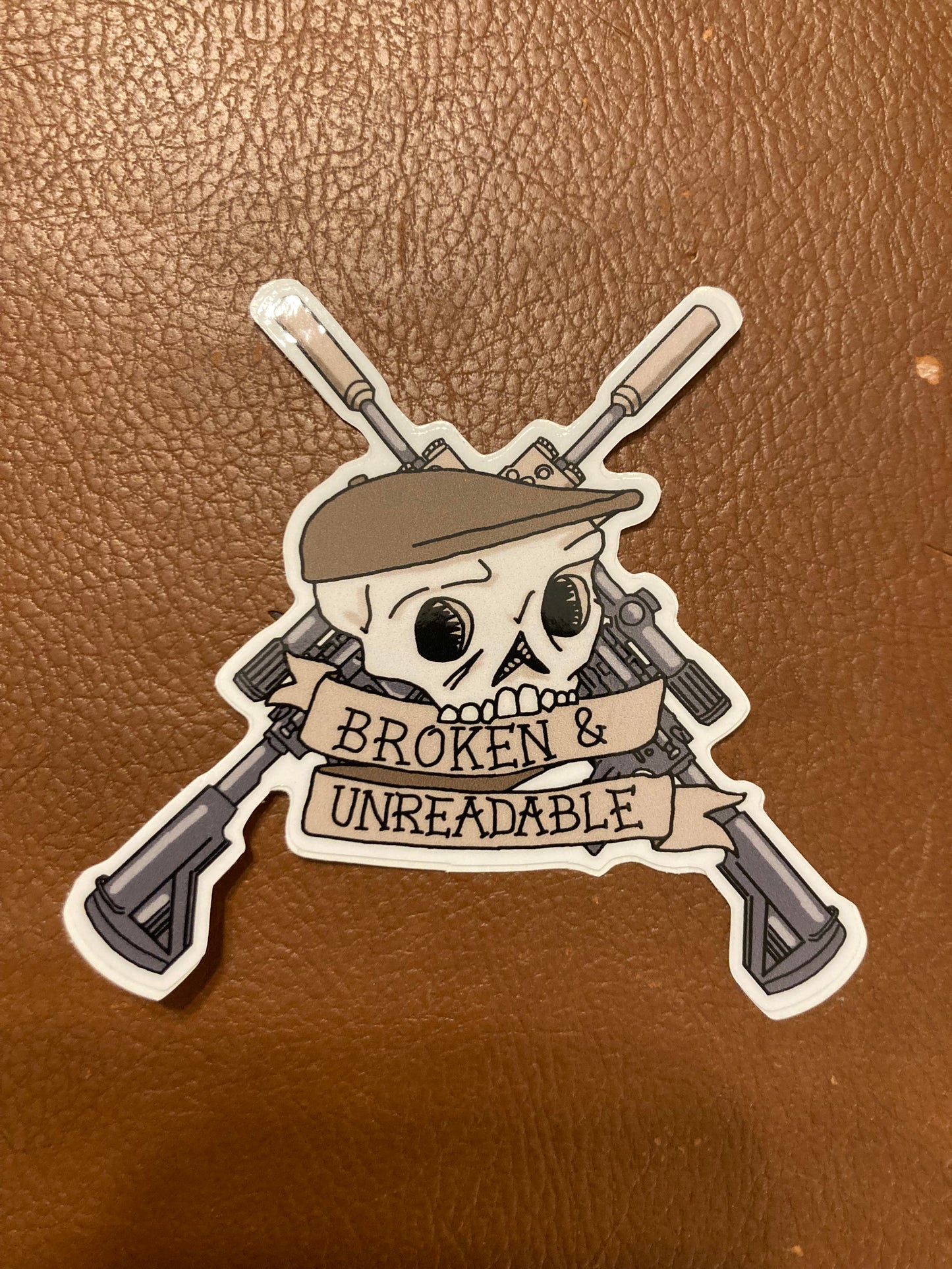 Broken & Unreadable Logo Sticker